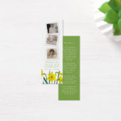 Fotofoto van de funeral yellow spring daffodil-ged mini visitekaartjes (Bureau)