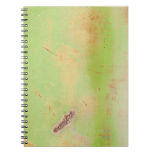 Fotofoto van de groene metaal Rusty Patina Weld Notitieboek