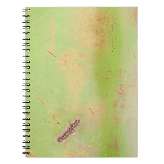 Fotofoto van de groene metaal Rusty Patina Weld Notitieboek (Voorkant)