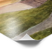 Fotofoto van het Ierse kasteel en de waterverf van Foto Afdruk (Hoek)