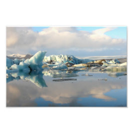Fotofoto van Jokulsarlon iceberg-meer Foto Afdruk