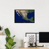 Fotofoto van Mexico-satelliet poster (Thuiskantoor)