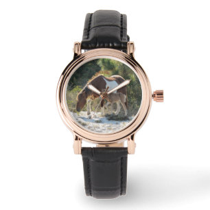 Fotofoto van paarden en Foal Horloge