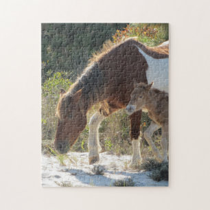 Fotofoto van paarden en Foal Legpuzzel