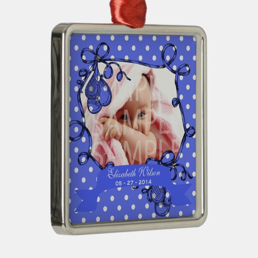 Fotofoto van pasgeboren baby's ornament (Rechts)
