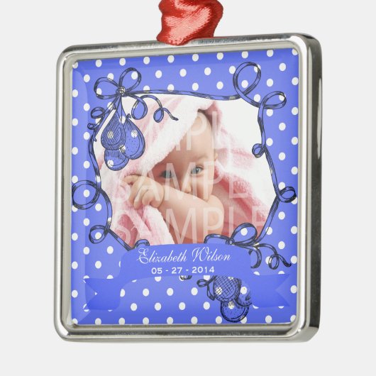 Fotofoto van pasgeboren baby's ornament (Links)