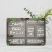 Fotofoto van Rustic Family Kaart (Staand voorkant)
