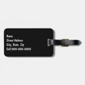 Fotofoto van stilstaande kleurenfotoflitser bagagelabel (Achterkant horizontaal)