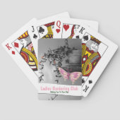 Fotofoto van stilstaande kleurenfotoflitser speelkaarten (Achterkant)