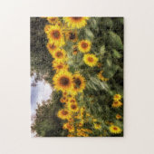 Fotofoto van zonnebloemen legpuzzel (Verticaal)