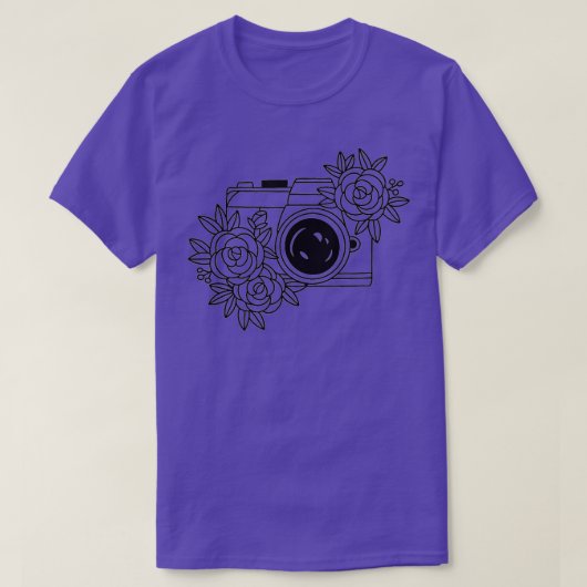 Fotofotocamera Floral Trendy T-shirt (Design voorkant)
