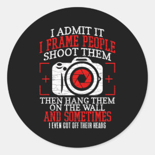 Fotofotocamera Ronde Sticker