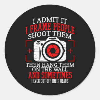 Fotofotocamera Ronde Sticker