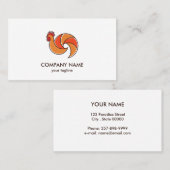 Fotofotocamera Rooster Cute Modern Visitekaartje (Voorkant / Achterkant)