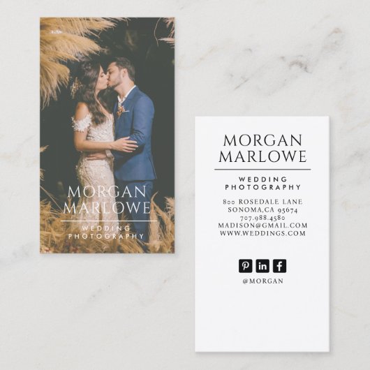 Fotofotograaf Modern Weddenschap Visitekaartje (Voorkant / Achterkant)