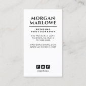 Fotofotograaf Modern Weddenschap Visitekaartje (Achterkant)