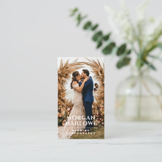 Fotofotograaf Modern Weddenschap Visitekaartje (Staand voorkant)