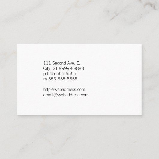 Fotofotograaf Visitekaartje (Achterkant)