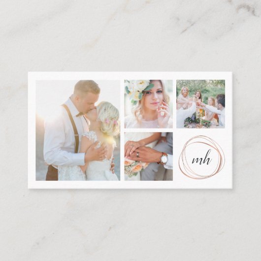 Fotofotograaf voor collage en kalligrafie visitekaartje (Voorkant)