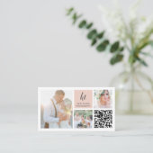 Fotofotograaf voor collage en kalligrafie visitekaartje (Staand voorkant)