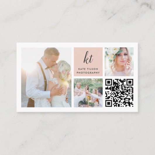 Fotofotograaf voor collage en kalligrafie visitekaartje (Voorkant)