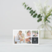 Fotofotograaf voor collage en kalligrafie visitekaartje (Staand voorkant)