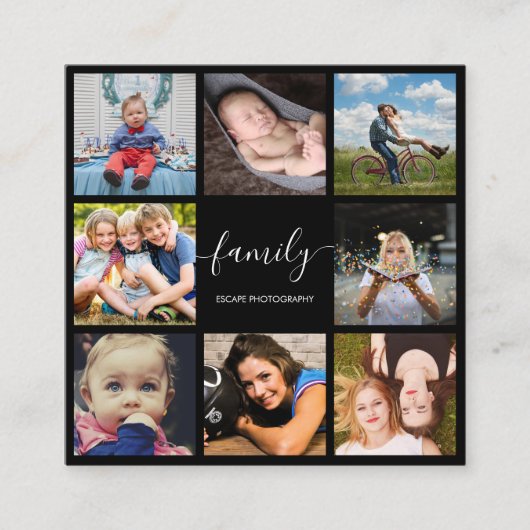 Fotofotograaf voor het script voor fotocollage Pro Vierkante Visitekaartje (Voorkant)