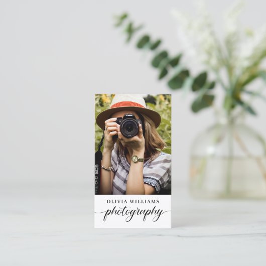 Fotofotografie QR-code Visitekaartje (Staand voorkant)