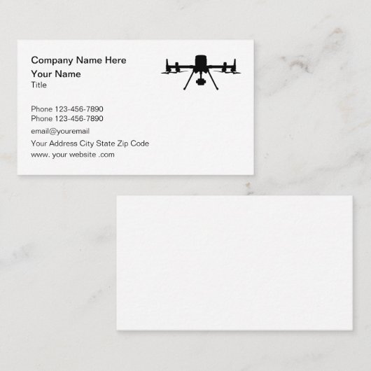 Fotofotografie van de antenne visitekaartje (Voorkant / Achterkant)