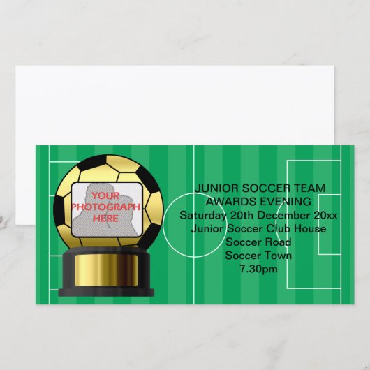 Fotofotokaart voor Golden soccer (Voorkant / Achterkant)