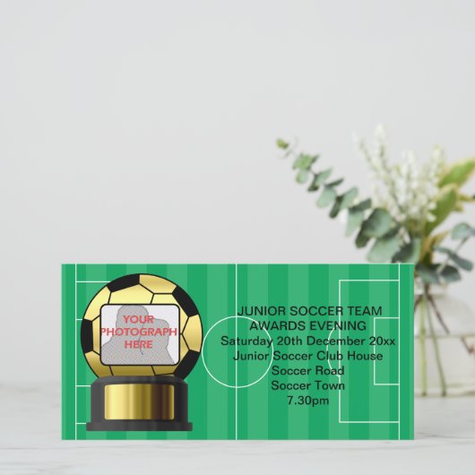 Fotofotokaart voor Golden soccer (Staand voorkant)