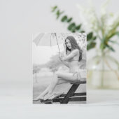 Fotofoto's briefkaart van Bikini-meisje (Staand voorkant)