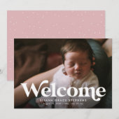 Fotofoto's in blote vorm aangekondigd in het roze aankondiging (Voorkant / Achterkant)