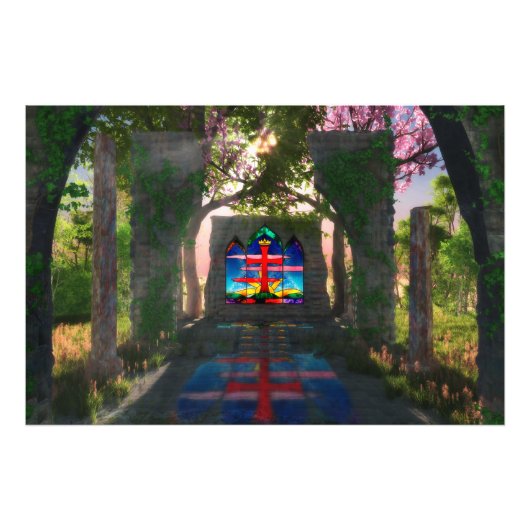 Fotofoto's met etherlicht Paasfoto's Foto Afdruk (Voorkant)