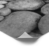 Fotofoto's met pauwstenen in zwart-wit poster (Hoek)