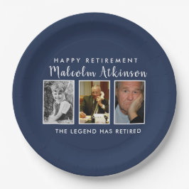 Fotofoto's van aftredingspartijen borden papieren bordje