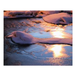 Fotofoto's van de schilderachtig rivier in Scandin Foto Afdruk