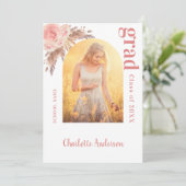 Fotofoto's van Pampas's blauw afstuderen aankondig Aankondiging (Staand voorkant)