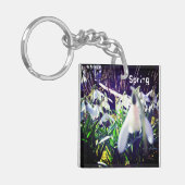 Fotofoto's van Snowdruppels via de rivier de Sever Sleutelhanger (Voorkant Links)