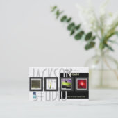 Fotofoto's van visitekaartjes sjabloon (Staand voorkant)