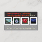 Fotofoto's van visitekaartjes sjabloon (Achterkant)