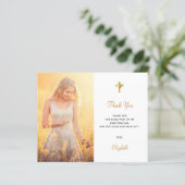 Fotofoto's voor begrotingsbevestiging door dank u (Staand voorkant)