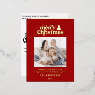 Fotofoto's voor de meest veeleisende kerstfoto-Fol Folie Feestdagen Briefkaart