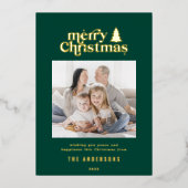 Fotofoto's voor meest veeleisende kerstfoto's Foli Folie Feestdagenkaart (Voorkant)