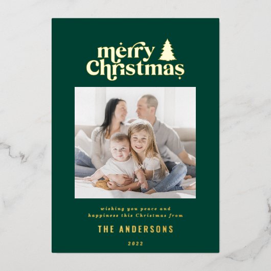 Fotofoto's voor meest veeleisende kerstfoto's Foli Folie Feestdagenkaart (Voorkant)