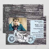 Fotofotouitnodiging voor motorfietsen kaart (Voorkant / Achterkant)