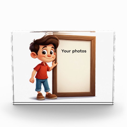 Fotoframe-Design mit Jungen – Heb deinen Moment ho Fotoblokken (Voorkant)