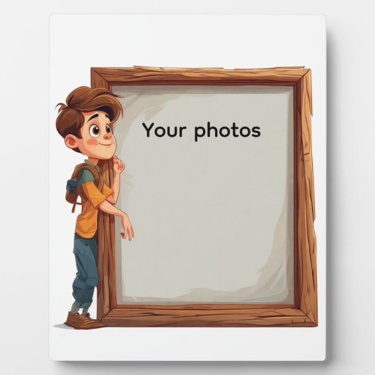 Fotoframe-Design mit Jungen – Hebdeinen Moment Fotoplaat (Voorkant)