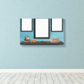 Fotoframes op de muur canvas afdruk (Insitu (Houten vloer))