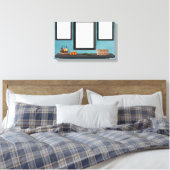 Fotoframes op de muur canvas afdruk (Insitu (Slaapkamer))